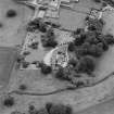 Oblique aerial photograph of Lathrisk House centred on a country house. Lathrisk Home Farm is situated to the S, in the top centre of the photograph.  Taken from the N.