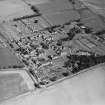 Oblique aerial view centred on the hospital, taken from the W.
