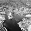 Aberdeen, Harbour and City Centre.
General oblique aerial view.