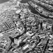 Aberdeen City Centre, oblique aerial view, taken from the NW, centred on Marischal College.