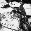 Oblique aerial photograph, taken from the ENE, centred on Kildrummy Castle.