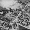 Oblique aerial view of the church and burial-ground taken from the NNW.