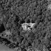 Oblique aerial view centred on the country house, taken from the ESE.