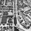Aerial view of Muirtown Locks, locks and swing bridge