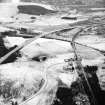 Aerial view of Tomatin Railway Viaduct over River Findhorn, Tomatin Bridge and 
Tomatin Railway Viaduct over old A9 road