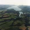 General oblique aerial view looking across the canal, along Loch Ness, taken from the NE.