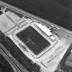 Oblique aerial view centred on the football stadium, taken from the S.