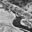 Aerial photograph showing Gairlochy East and West Locks, Caledonian Canal