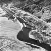 Aerial photograph showing Gairlochy East and West Locks, Caledonian Canal