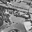 Castle Leod.
Oblique aerial view, taken from the SW, showing the tower-house, a possible golf course and the gate lodge.