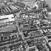 Oblique aerial view of Edinburgh centred on the Fountain Brewery, Fountainbridge, taken from the SSE.