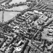 Oblique aerial view centred on the hospital, taken from the ENE.