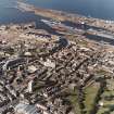 Edinburgh, oblique aerial view, taken from the S, showing Leith and Leith Docks.