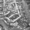 Oblique aerial view of Edinburgh centred on the St James Centre, taken from the ENE.