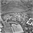 Aerial view of Pollock Halls and the Commonwealth Pool seen from the South West.