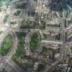 Oblique aerial view of the west end of Edinburgh New Town centred on the cathedral, taken from the SW.