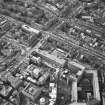 Oblique aerial view of Edinburgh centred on the St Andrew's Square Bus Station before demolition, taken from the SE.