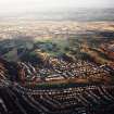 General oblique aerial view looking across The Braids towards Liberton, taken from the NE.