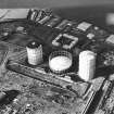 Oblique aerial view centred on the gasworks, taken from the SE.