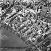 Aerial view from South East showing Lauriston Place, the Royal Infirmary and George Heriots Hospital School. Includes Chalmers Street.