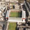 Oblique aerial view of Edinburgh centred on Tynecastle Park Stadium, taken from the WSW.