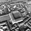 Oblique aerial view of Edinburgh centred on Tynecastle Park Stadium, taken from the SSW.