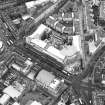 Oblique aerial view centred on Princes Exchange under construction, taken from the SSW.