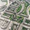 Oblique aerial view of the west end of Edinburgh New Town centred on the cathedral, taken from the NNE.