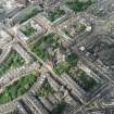 Oblique aerial view of the west end of Edinburgh New Town centred on the cathedral, taken from the S.