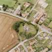 Oblique aerial photograph of East Saltoun centred on theParish Church and Graveyard, taken from the SW.