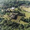 Oblique aerial view of Newbattle Abbey, garden, sundials and military camp, taken from the SE.