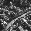Oblique aerial view of Penicuik, 33 High Street, Cowan Institute centred on an office, taken from the N.
