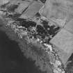 Flotta, Buchanan Battery, oblique aerial view, taken from the NE, centred on the Coast Battery.