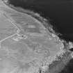 Aerial view of Orkney, Flotta, of Innan Neb, Neb and Gate, First and Second World War coast batteries, taken from the W.