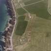 Hackness, oblique aerial view, taken from the NW, centred on the Martello Tower and The Battery.