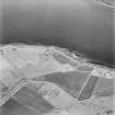 Hackness, oblique aerial view, taken from the S, centred on the Martello Tower and The Battery.