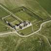 Aerial view of Orkney, Bay of Skaill, Skaill House, gardens, and dovecot, taken from the N.