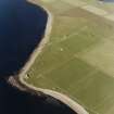 Oblique aerial view of Orkney, Shapinsay, Castle and Galtness coastal batteries, taken from the SW.