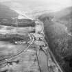 Oblique aerial view of Crinan Canal and Dunnardry Locks.
