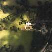 Oblique aerial view centred on the country house and gardens, taken from the WSW.