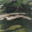 New Lanark village and mills, oblique aerial view.