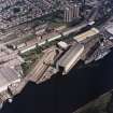 Oblique aerial view of Yarrows shipbuilding yard.