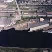 Oblique aerial view of Yarrows shipbuilding yard.