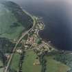 Oblique aerial view centred on the village of Luss, taken from the S.