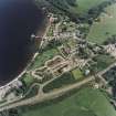 Oblique aerial view centred on the village of Luss, taken from the NW.