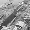Greenock, James Watt Dock, oblique aerial view, taken from the W.