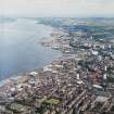 Oblique aerial view looking across Greenock towards Port Glasgow, taken from the W.
