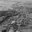 General aerial view of Newmilns railway viaduct and factories, centred on the site of Greenhead Mills, taken from the NE.