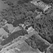 Aerial view of Loudoun Castle, gardens, estate policies and fairground, taken from the SW.