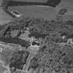 Aerial view of Loudoun Castle, gardens, estate policies and fairground, taken from the SSE.
